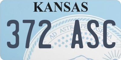 KS license plate 372ASC
