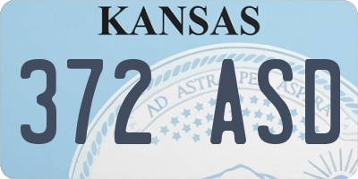 KS license plate 372ASD