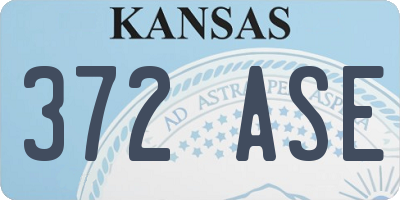 KS license plate 372ASE