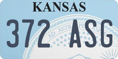 KS license plate 372ASG