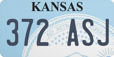 KS license plate 372ASJ