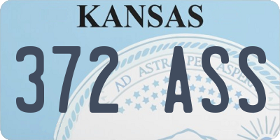 KS license plate 372ASS