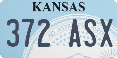 KS license plate 372ASX