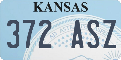KS license plate 372ASZ