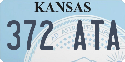 KS license plate 372ATA