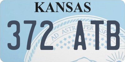 KS license plate 372ATB