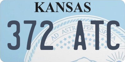 KS license plate 372ATC
