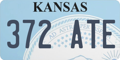 KS license plate 372ATE