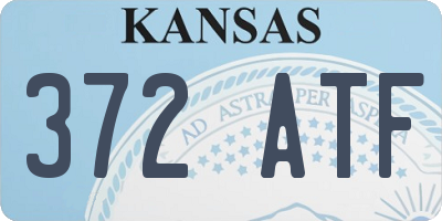 KS license plate 372ATF