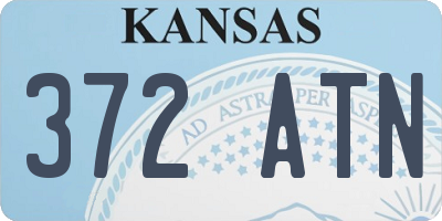 KS license plate 372ATN