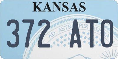 KS license plate 372ATO