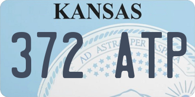 KS license plate 372ATP
