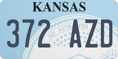 KS license plate 372AZD