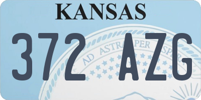 KS license plate 372AZG