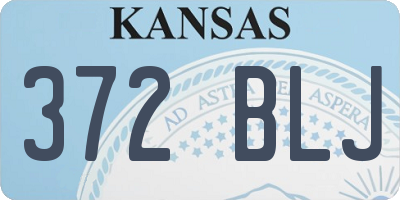 KS license plate 372BLJ