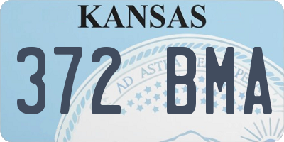 KS license plate 372BMA