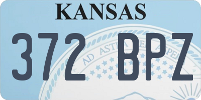 KS license plate 372BPZ