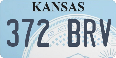 KS license plate 372BRV