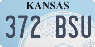 KS license plate 372BSU