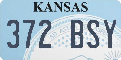 KS license plate 372BSY