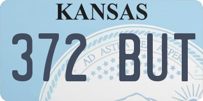 KS license plate 372BUT