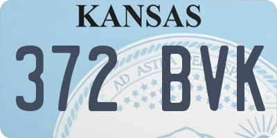 KS license plate 372BVK