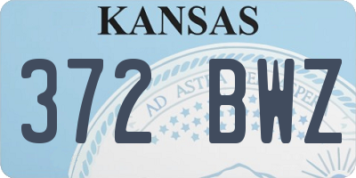 KS license plate 372BWZ