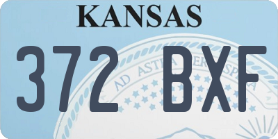 KS license plate 372BXF