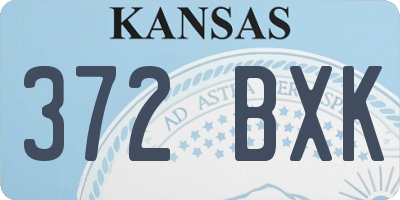 KS license plate 372BXK