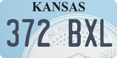 KS license plate 372BXL