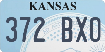 KS license plate 372BXO