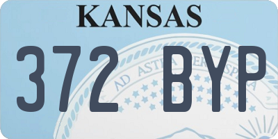 KS license plate 372BYP