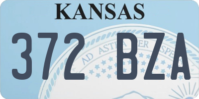 KS license plate 372BZA