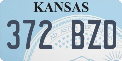 KS license plate 372BZD