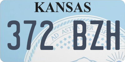 KS license plate 372BZH