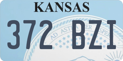 KS license plate 372BZI