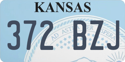 KS license plate 372BZJ