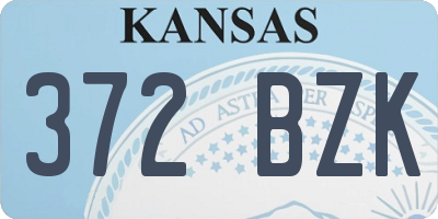 KS license plate 372BZK