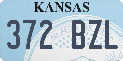 KS license plate 372BZL