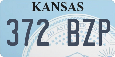KS license plate 372BZP