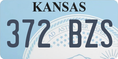 KS license plate 372BZS