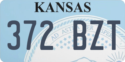 KS license plate 372BZT
