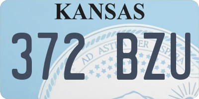 KS license plate 372BZU