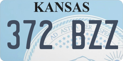 KS license plate 372BZZ
