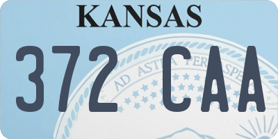KS license plate 372CAA
