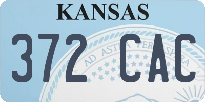 KS license plate 372CAC