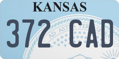 KS license plate 372CAD