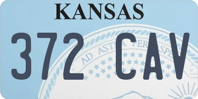 KS license plate 372CAV