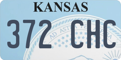 KS license plate 372CHC