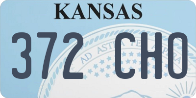 KS license plate 372CHO